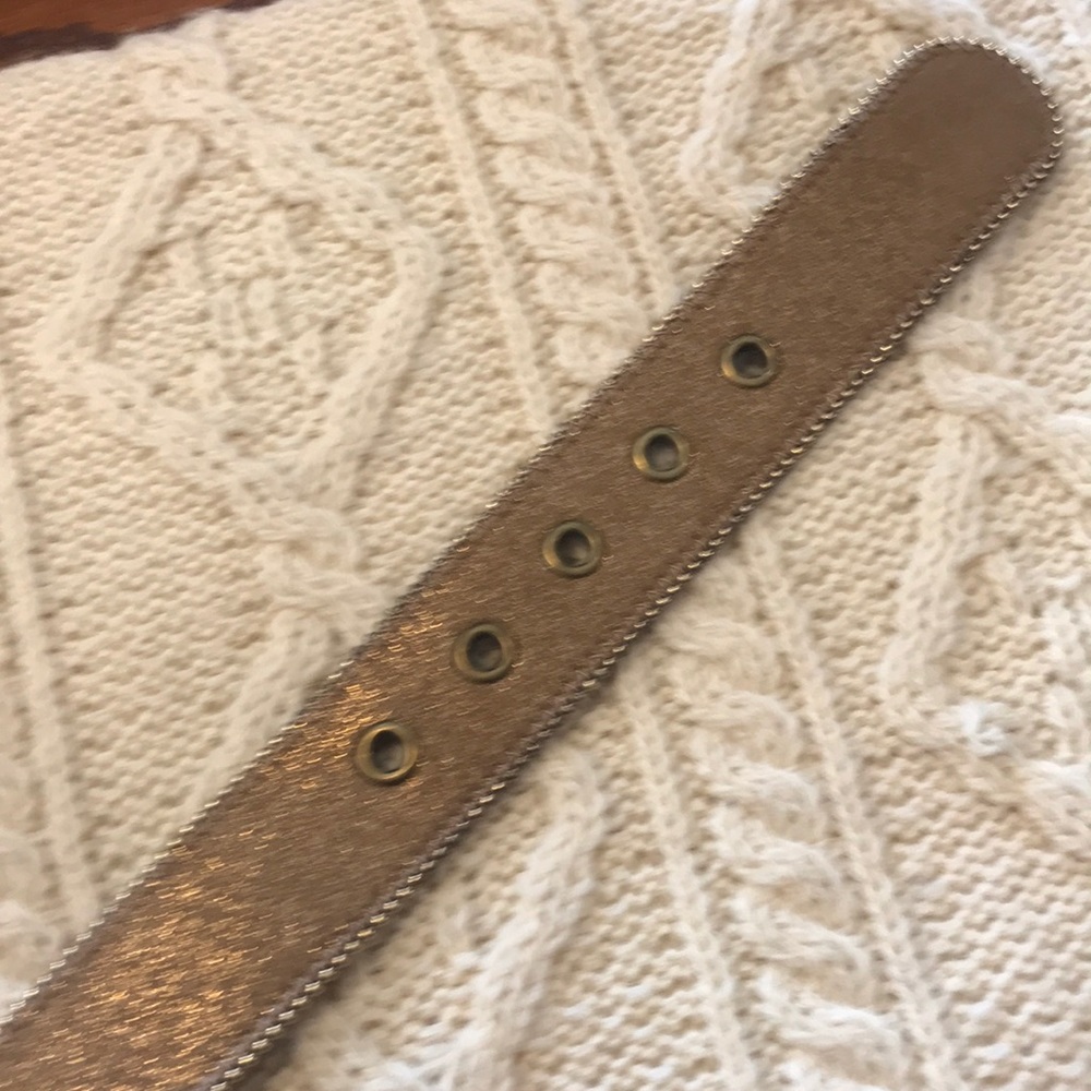 Kathy Van Zeeland pearl topaz vegan Belt Medium - Picture 7 of 8
